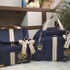 Kit Bolsa Clássica e Mochila Maternidade com Laço de Brinde