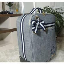 Mala Maternidade Linho Resistente e  com Laço de Brinde