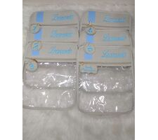 Kit Bolsas Maternidade Menino Linho Cru com Azul Bebê - 75710