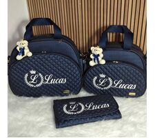 Bolsas para Bebe Personalizadas Azul Marinho