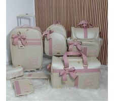  Bolsas para Bebe Personalizadas Bege com Rose